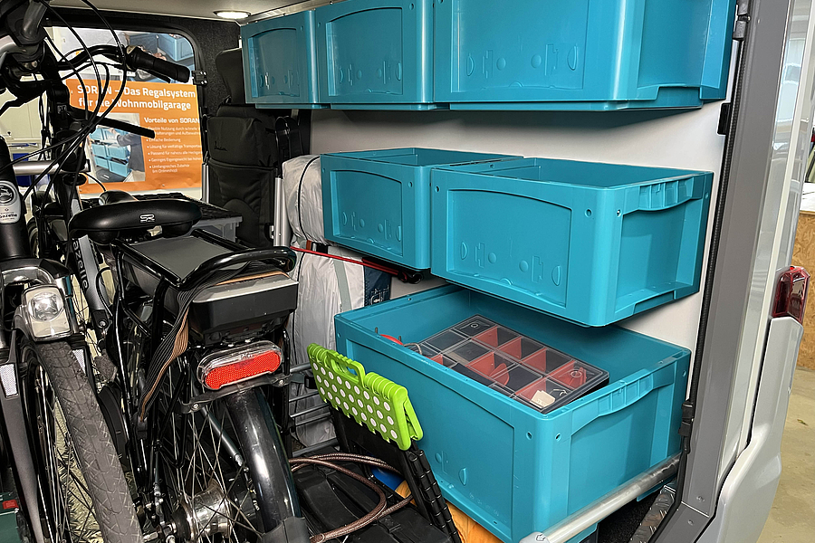 Wohnmobil Regal Heckgarage Hymer