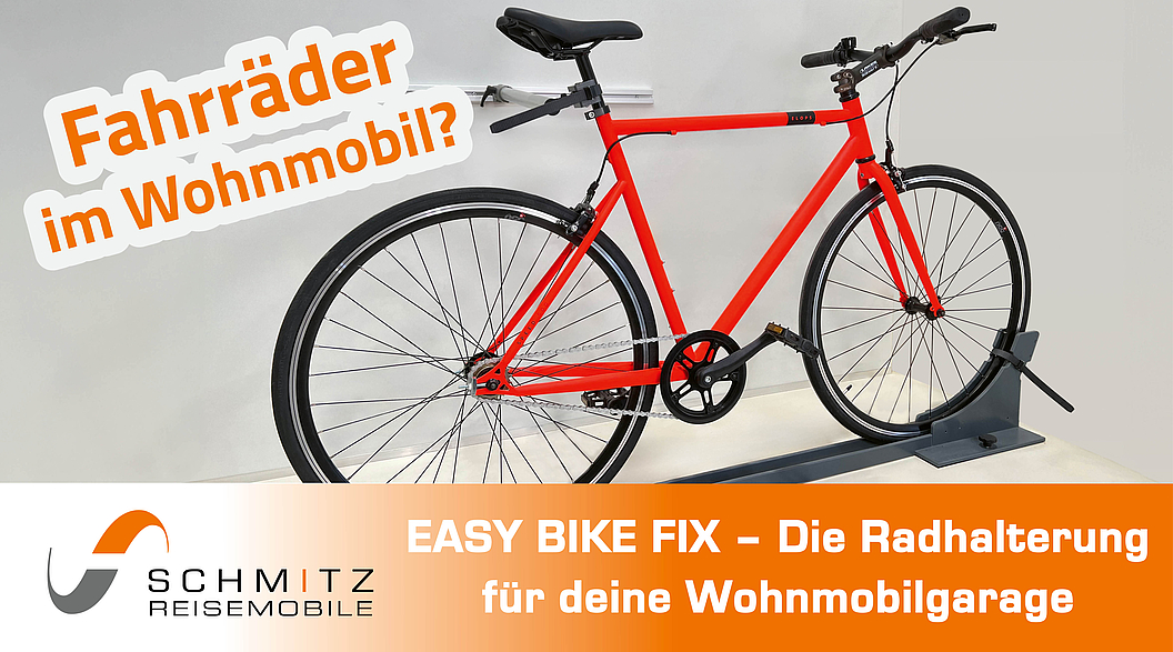 rotes Fahrrad im Easy Bike Fix